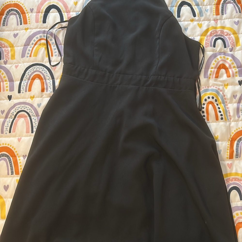 Black Sleeveless Spaghetti Strap Slip Dress for Cocktail